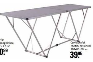 opklaptafel multifunctioneel 198x60x80cm