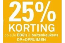 25 korting op alle bbq s en buitenkeukens