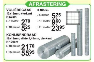 afrastering volieregaas