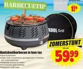 houtskoolbarbecue in luxe tas