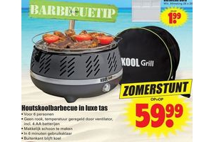 houtskoolbarbecue in luxe tas