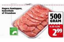 magere hamlappen hamrollade of fricandeau