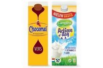 campina gekoelde drinkzuivel 1 en 1 5 liter en chocomel vers