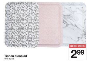 tinnen dienblad