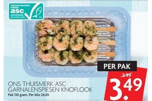 ons thuismerk asc garnalenspiesen knoflook