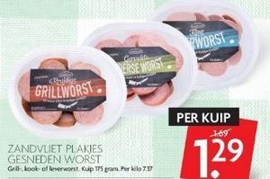 zandvliet plakjes gesneden worst