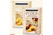 fudge chocolate en vanilla flavour