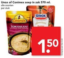 unox of conimex soep in zak 570 ml