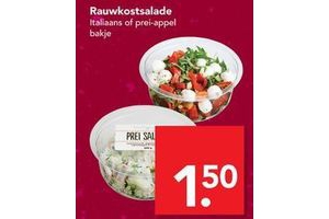 rauwkostsalade italiaans of prei appel bakje