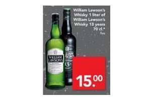 william lawson s whisky 1 liter of william lawson s whisky 13 years 70 cl