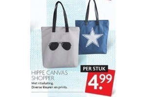 hippe canvas shopper