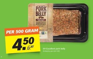 ah excellent pork belly 500 gram voor eur4 50