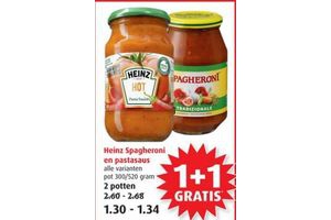 heinz spagheroni en pastasaus