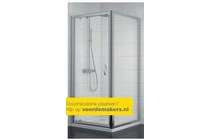 190 x 190 cm draai nisdeur 6 mm helder veiligheidsglas