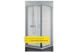 190 x 190 cm draai nisdeur 6 mm helder veiligheidsglas