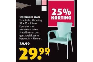 stapelbare stoel type bella