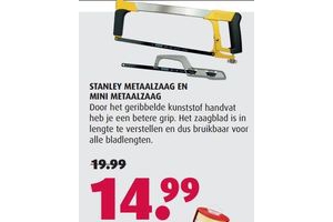 stanley metaalzaag en mini metaalzaag