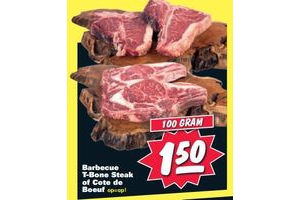 barbecue t bone steak