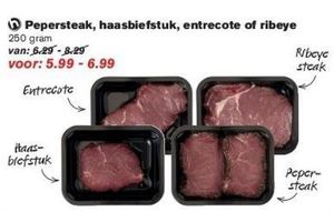 pepersteak haasbiefstuk entrecote of ribeye