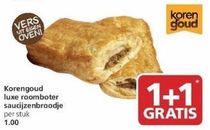 korengoud luxe roomboter saucijzenbroodje