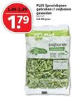 plus sperziebonen gebroken of snijbonen gesneden