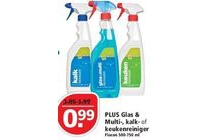 plus glas en multi kalk of keukenreiniger