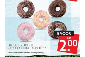 proef t verschil gedecoreerde donuts