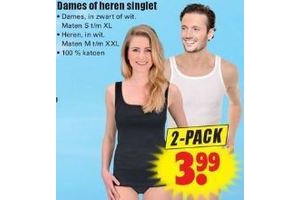 dames of heren singlet