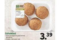 gepaneerde biologische gehaktbal