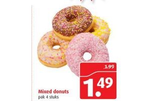 mixed donuts pak 4 stuks