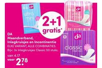 da maandverband inlegkruisjes en incontinentie