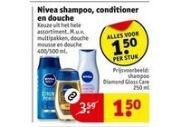 nivea shampoo conditioner en douche