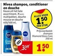 nivea shampoo conditioner en douche