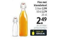 fles met klemdeksel