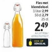 fles met klemdeksel