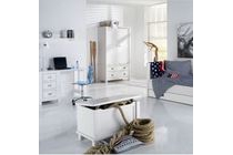 tienerkamer jersey wit bedbank lade bureau kast medium