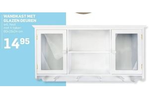 wandkast met glazen deuren