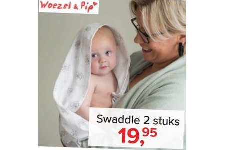 woezel en pip swaddle 2 stuks