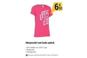 meisjesshirt met leuke opdruk