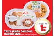 tasty quinoa couscous falafel of koefte