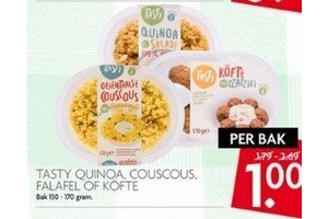 tasty quinoa couscous falafel of koefte