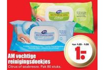 am vochtige reinigingsdoekjes