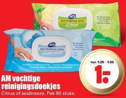 am vochtige reinigingsdoekjes