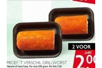 proef t verschil grillworst