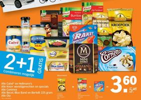 alle calve hellmann s knorr wereldgerechten en specials conimex becel blue band bertolli en ola