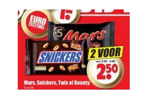 mars snickers twix of bounty