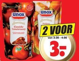 unox soep in zak
