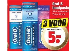 oral b tandpasta alle varianten flacon 500 ml