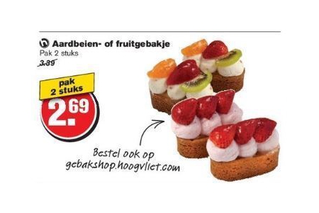 aardbeien of fruitgebakje