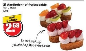 aardbeien of fruitgebakje